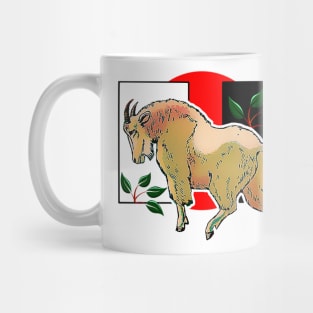 Goat in white and black Mug